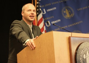 Udacity's CEO Sebastian Thrun announces a partnership between the MOOC platform and San Jose State University in January 2013. The project was eventually put on hiatus.
